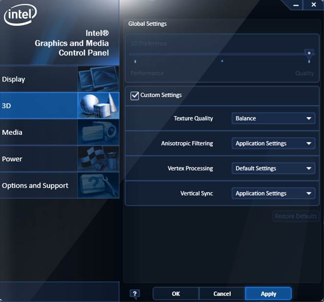 intel hd graphics opengl support